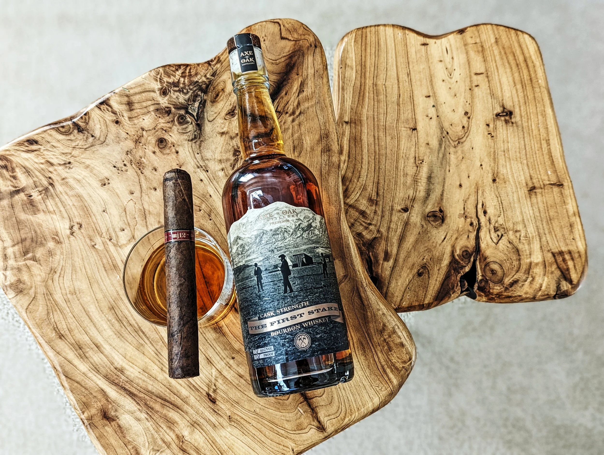 Our Spirits | First Stake Cask Strength Bourbon Whiskey — Axe and